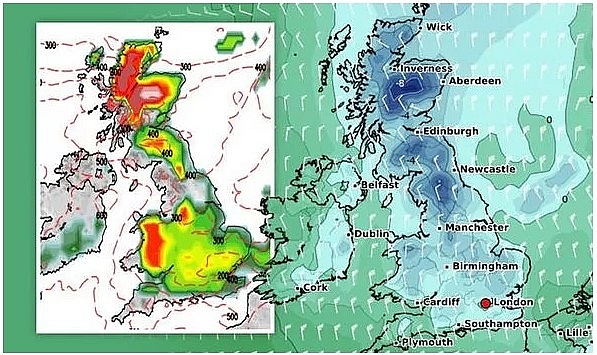 UK and Europe weather forecast latest, December 24: Freezing air, widespread snow to cover the UK over the next couple of weeks