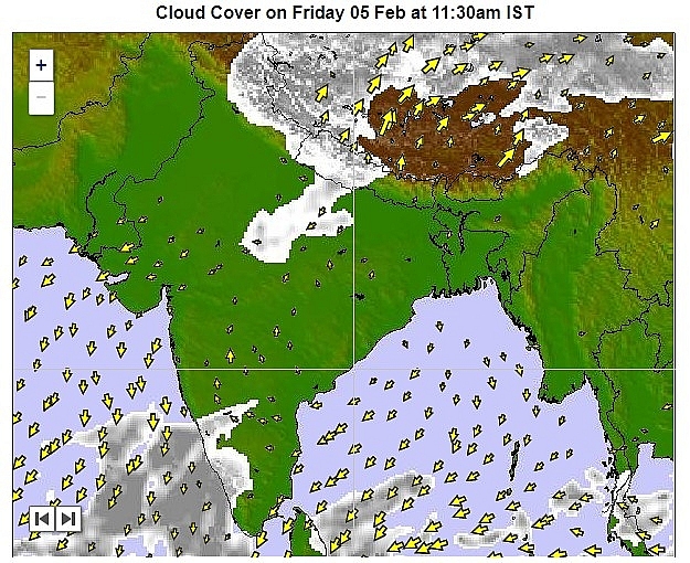 India daily weather forecast latest, february 5: temperature remains near normal and mainly dry expected