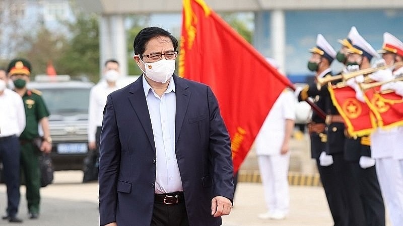 PM Pham Minh Chinh visits Submarine Brigade 189. (Photo: VNA)
