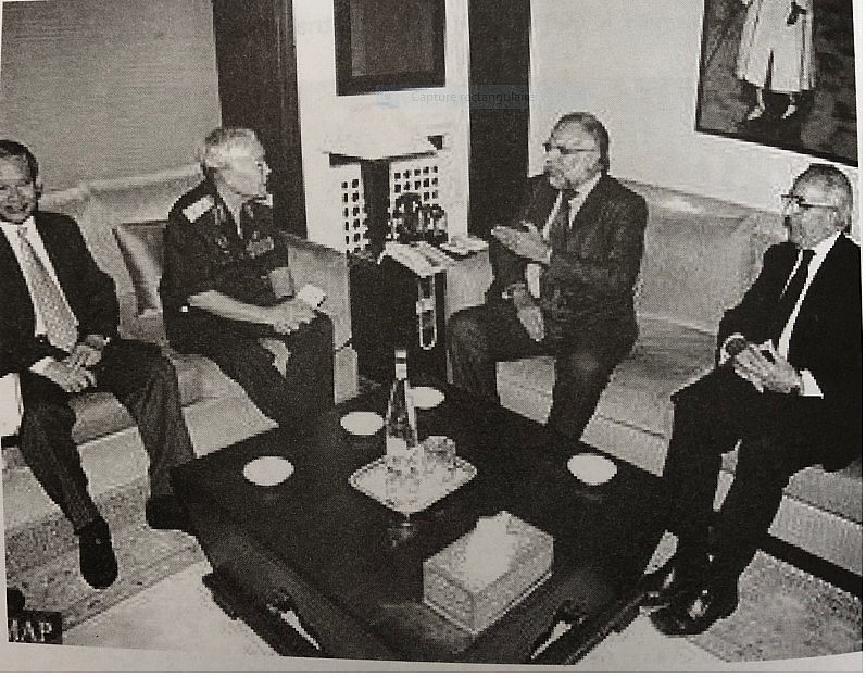 The Minister of State, the late Abdellah Baha receives the delegation of the Vietnam Veterans Association on August 31, 2012 in Rabat