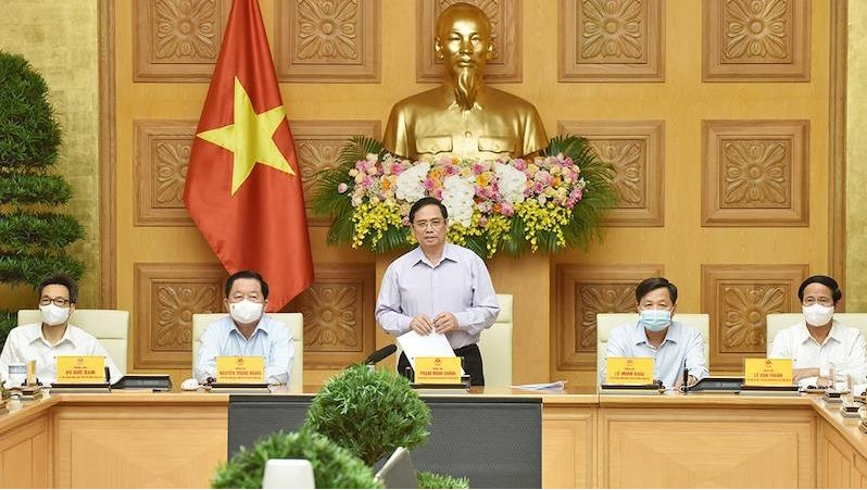 Prime Minister Pham Minh Chinh at a meeting with representatives from press agencies (Photo: 