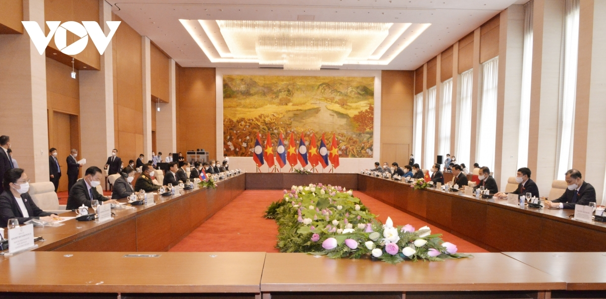 Vietnamese NA Chairman meets top Lao leader