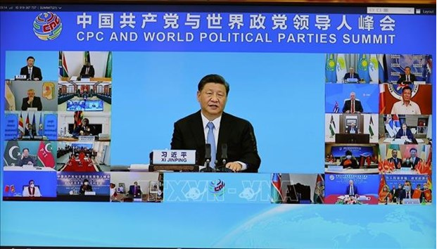 General Secretary of the CPC Central Committee and Chinese President Xi Jinping speaks at the summit. (Photo: VNA)