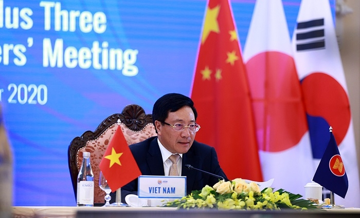 asean strengthening cooperation with china japan rok