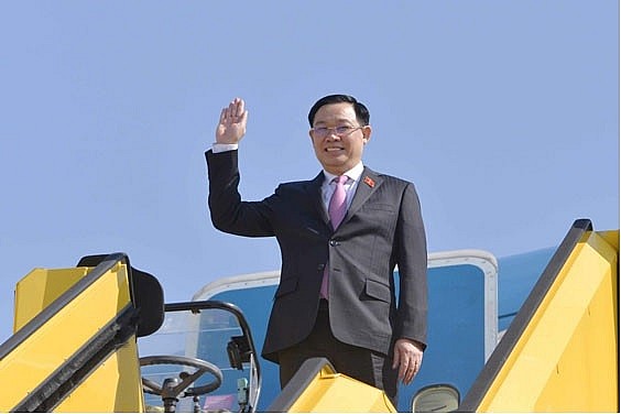 Vietnamese NA Chairman Leading High Ranking Delegation Arrives EU For Working Trip