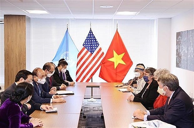 President Nguyen Xuan Phuc receives a delegation of US friends, led by Merle Ratner, Coordinator of the US-based Vietnam Agent Orange (AO) Relief and Responsibility Campaign (Photo: VNA)