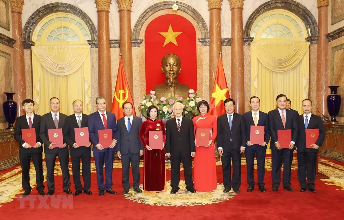 party general secretary and state president presents appointment decisions to new ambassadors