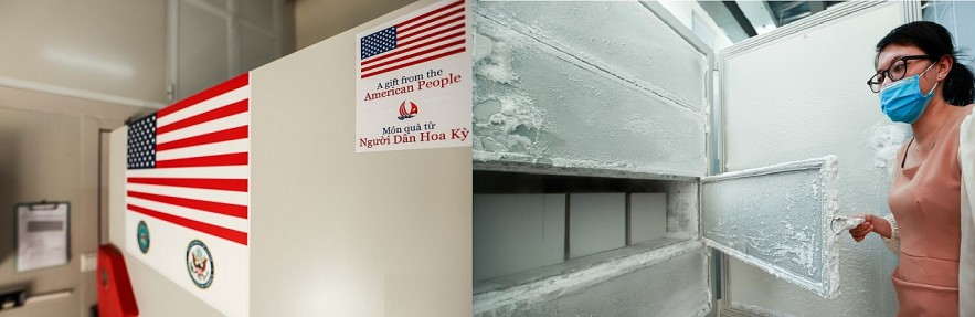 Vietnam Receives Refrigerators From The US to Preserve Pfizer Vaccines