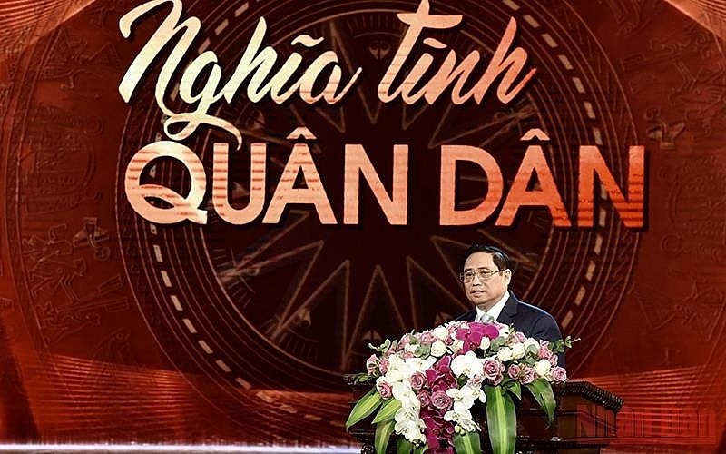 PM Pham Minh Chinh speaks at the event.