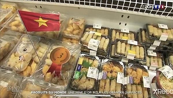 Vietnamese spring rolls on sale at a supermarket in France. Photo: VNA