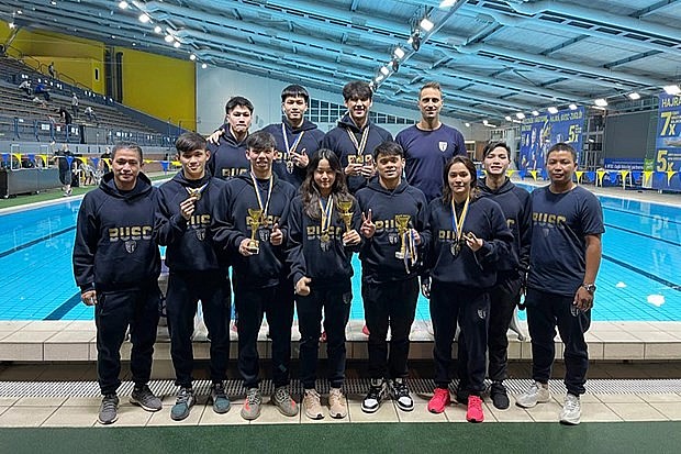 Vietnamese swimmers are training in Hungary. Photo: webthethao.vn