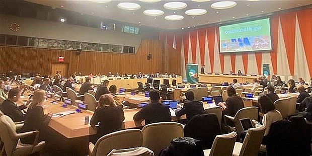 The UN Security Council convenes an Arria-formula meeting on conflict and hunger on April 21. Photo: VNA