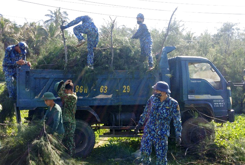 Life of soldiers and people on island