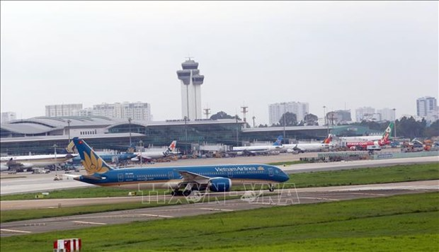 At Tan Son Nhat airport in Ho Chi Minh City. Photo: VNA
