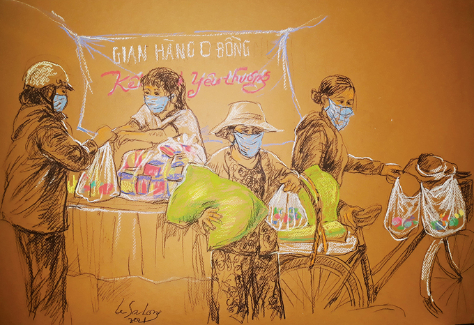 In Photos: touching sketches of Saigon during social distancing
