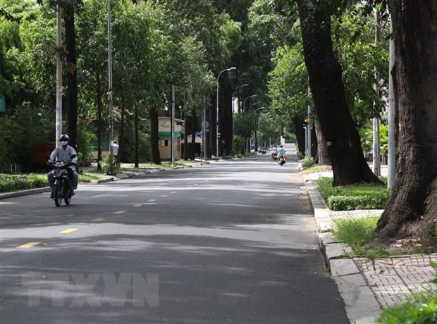 Empty street in Ho Chi Minh city. Photo: VNA