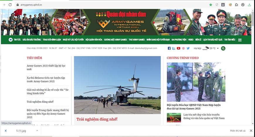Follow Vietnam's Achievements at Army Games 2021