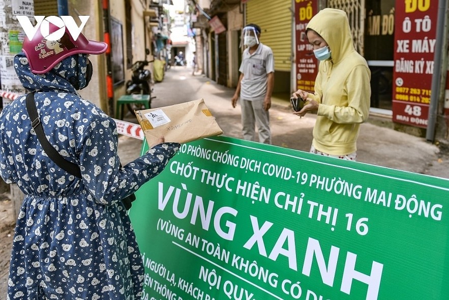 Pandemic-free green zones are considered safe areas, with no cases or risk of infection. Photo: VOV