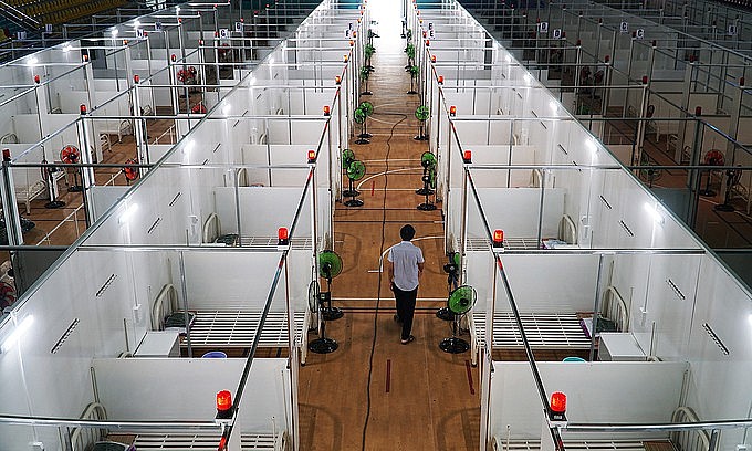 A field hospital for Covid-19 treatment in Vung Tau, southern Vietnam, August 16, 2021. Photo: VnExpress