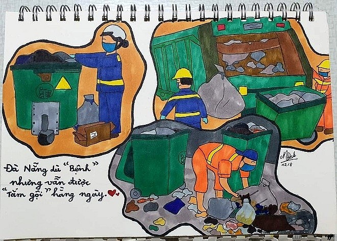 11-Year-old Girl Draws Pictures of 'White Blouse' Soldiers Fighting Against Covid-19