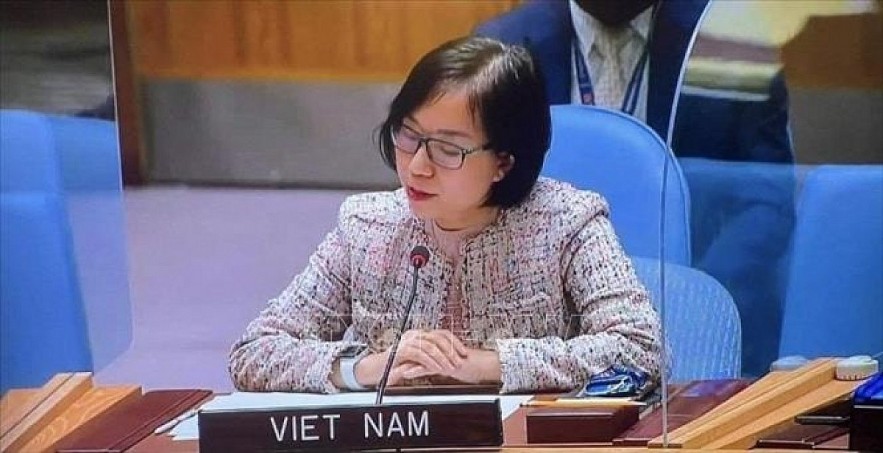 Nguyen Phuong Tra, deputy head of the Vietnamese Delegation to the United Nations. Photo: VNA