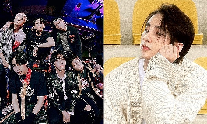 BTS (L) and Son Tung M-TP were most streamed artists in Vietnam on Spotify in 2021. Photo courtesy of the artists