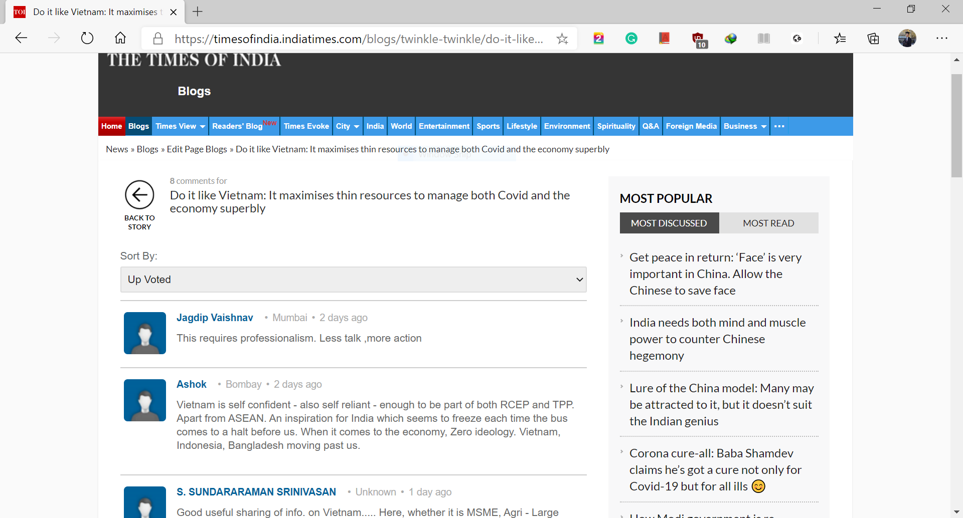 insights from indian journalist on the success of vietnam in the fight against covid 19
