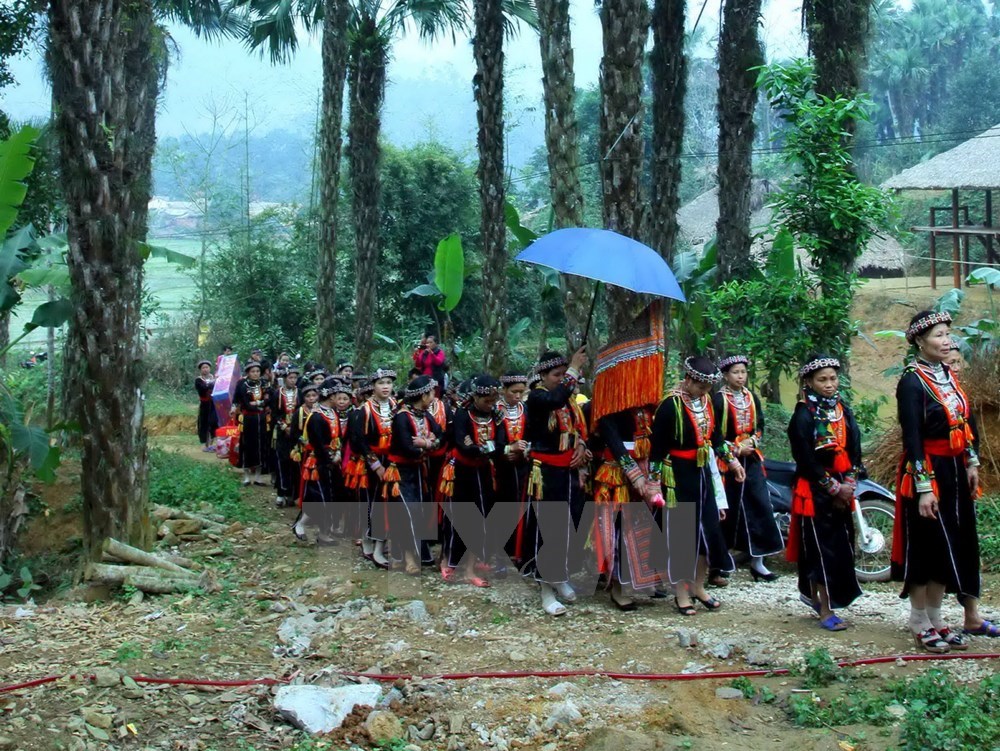 A wedding ceremony of Red Dao ethnics