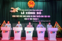 dien bien television officially broadcast via vinasat 1 satellite