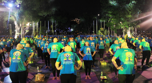 Vietnamese people celebrate International Yoga Day