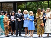 spouses of g20 leaders visit kyoto famous temple