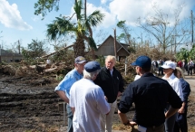 president trump surveys hurricane damage in florida