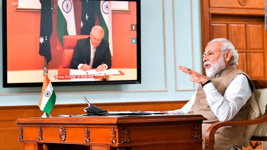 tension in south china sea india australia sign pacts to strengthen military ties